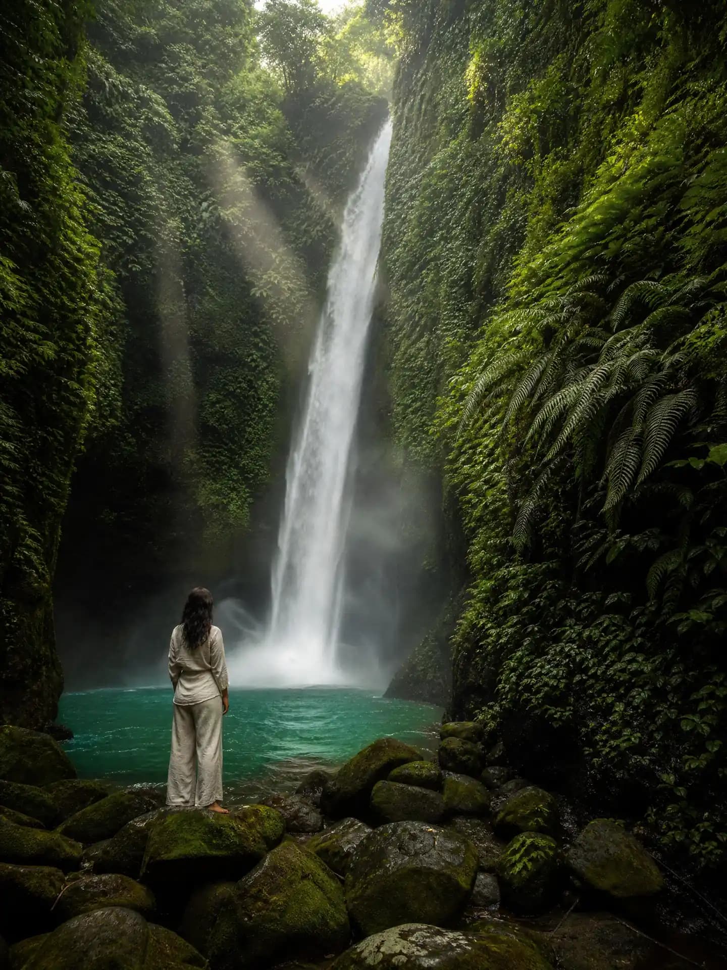 Day 04: Breakthrough, Purpose & Vision Sacred waterfall forest bathing moment in the North Bali jungle